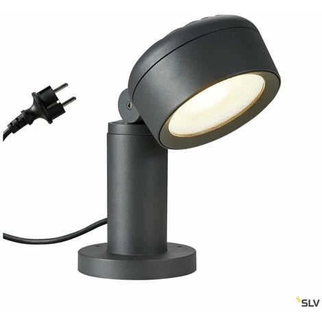 Borne Extérieure SLV ESKINA Anthracite, Hauteur 30 Cm Avec LED Variable Intégrée - Anthracite