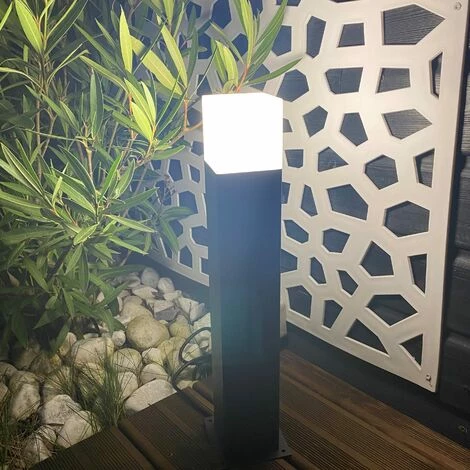 LUMIHOME Borne Extérieure économique Largo Anthracite 50cm 230V à Ampoules Interchangeables E27