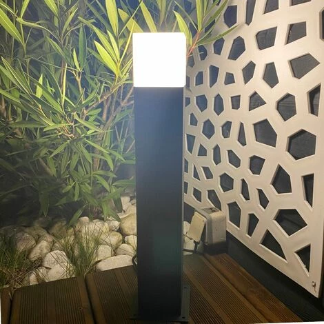 LUMIHOME Borne Extérieure économique Largo Anthracite 80cm 230V à Ampoules Interchangeables E27