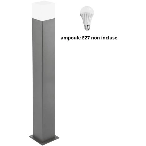 LUMIHOME Borne Extérieure économique Largo Anthracite 80cm 230V à Ampoules Interchangeables E27 – Image 2
