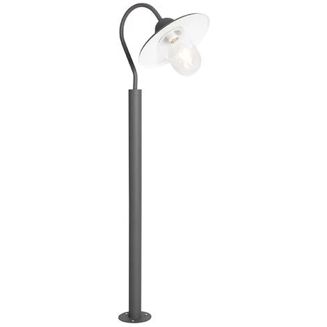 QAZQA Kansas - Lampe Sur Pied Extérieur Moderne - 1 Lumière - L 34 Cm - Anthracite - Moderne - Éclairage Extérieur - Anthracite
