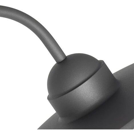 QAZQA Kansas - Lampe Sur Pied Extérieur Moderne - 1 Lumière - L 34 Cm - Anthracite - Moderne - Éclairage Extérieur - Anthracite – Image 3