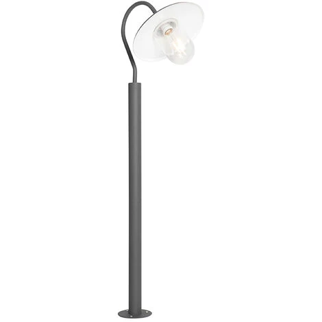 QAZQA Kansas - Lampe Sur Pied Extérieur Moderne - 1 Lumière - L 34 Cm - Anthracite - Moderne - Éclairage Extérieur - Anthracite – Image 4