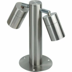 Borne Réglable Knightsbridge En Acier Inoxydable 260 Mm, IP65 2 X GU10 35W Max.