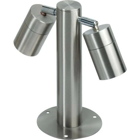 Borne Réglable Knightsbridge En Acier Inoxydable 260 Mm, IP65 2 X GU10 35W Max.