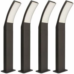 AREV Lot De 4 Bornes LED 12,5W Curve 1000Lm Eq 70W 60cm