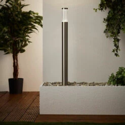 BRILLIANT - BERGEN Potelet Extérieur - Coloris Acier - Métal/plastique GU10 LED 1x4W