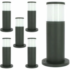 ARUM LIGHTING Lot De 6 Bornes Extérieures Anthracite VERACRUZ Hauteur 35cm