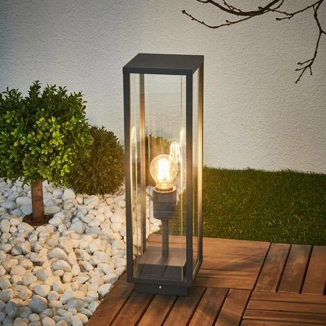 LUCANDE Luminaire Extérieur 'Annalea' En Aluminium - Gris Foncé, Transparent