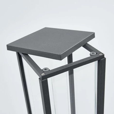 LUCANDE Luminaire Extérieur 'Annalea' En Aluminium - Gris Foncé, Transparent – Image 3