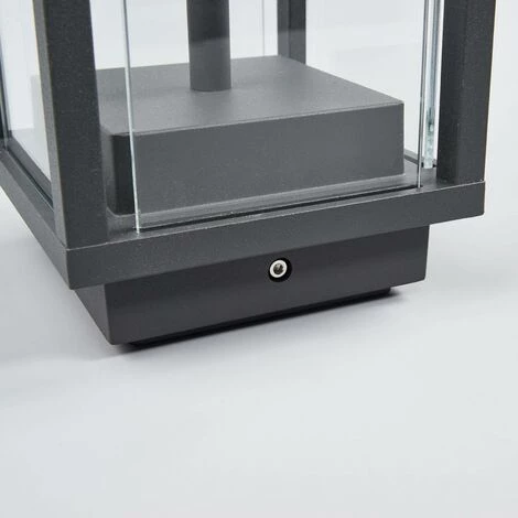 LUCANDE Luminaire Extérieur 'Annalea' En Aluminium - Gris Foncé, Transparent – Image 4