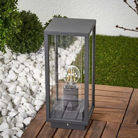 LAMPENWELT Luminaire Extérieur 'Annalea' En Aluminium - Gris Foncé, Transparent – Image 2