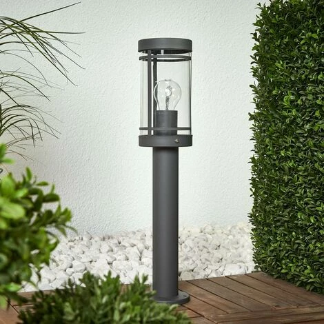 LINDBY Luminaire Extérieur 'Djori' En Inox - Gris Foncé, Transparent – Image 2