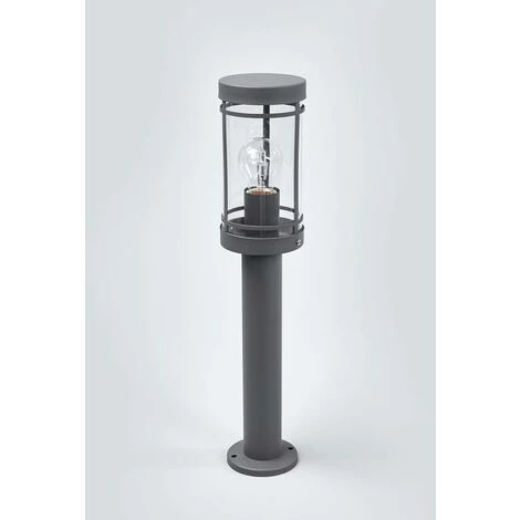 LINDBY Luminaire Extérieur 'Djori' En Inox - Gris Foncé, Transparent – Image 3