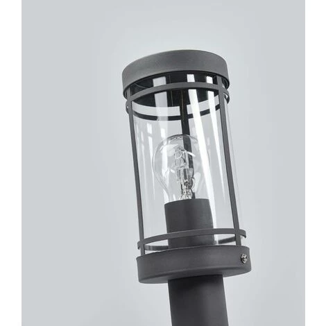 LINDBY Luminaire Extérieur 'Djori' En Inox - Gris Foncé, Transparent – Image 4