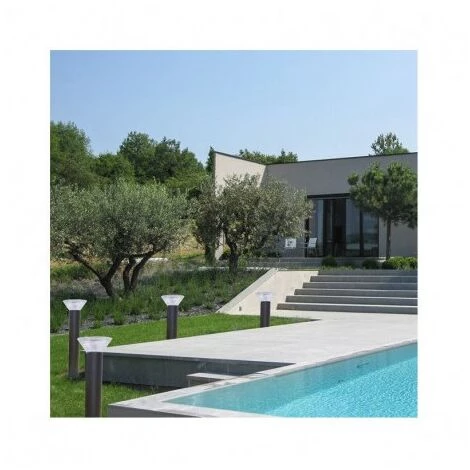 VISION-EL Potelet Solaire Conique LED 4W 3000K Noir 380mm - Noir – Image 2