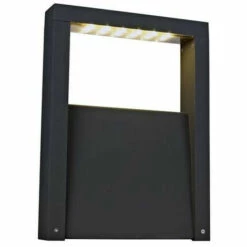 Borne Potelet Exterieur LED 6W Anthracite 400x300x60mm Lumière Chaud 3000K 600lm 230V IP44 MERA ARLUX