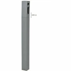 Borne Potelet Exterieur LED 3W Grise Hauteur 1000mm Lumiere Chaud 3000K 300lm 230V IP44 FILO ARLUX