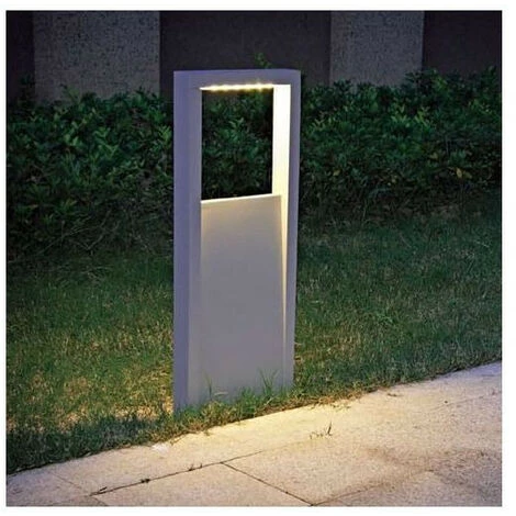 Borne Potelet Exterieur LED 6W Anthracite 800x300x60mm Lumière Chaud 3000K 600lm 230V IP44 MERA ARLUX – Image 2