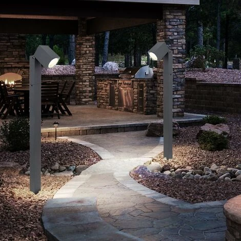 ETC-SHOP Lampe D'extérieur éclairage De Chemin Anthracite Lampadaire De Jardin Extérieur Sur Pied De Terrasse, Pivotant, 1x GU10, LxlxH 11,5x7,2x80 Cm, Lot De 2 – Image 2
