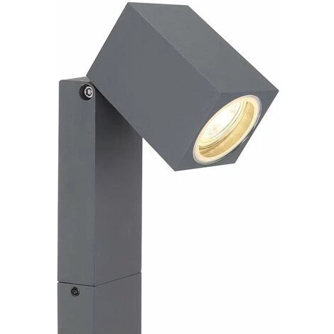 ETC-SHOP Lampe D'extérieur éclairage De Chemin Anthracite Lampadaire De Jardin Extérieur Sur Pied De Terrasse, Pivotant, 1x GU10, LxlxH 11,5x7,2x80 Cm, Lot De 2 – Image 4