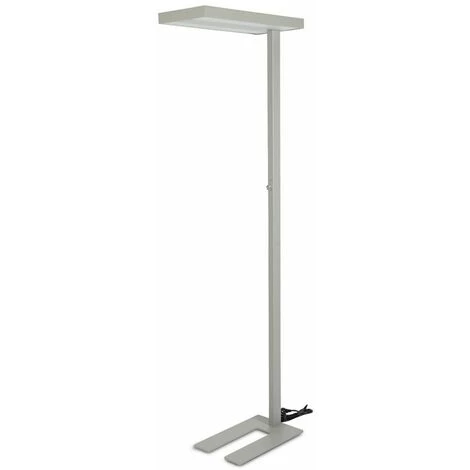 V-TAC Lampadaire LED 80W Interrupteur Rotatif à Double Faisceau Lumineux Couleur Argent H: 195cm 4000K Dimmable