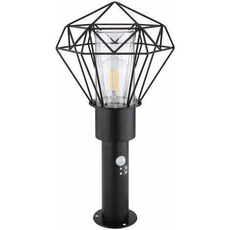 ETC-SHOP Eclairage Extérieur Lampadaire Lampe Colonne D'extérieur Avec Détecteur De Mouvement Lampadaire De Jardin Détecteur De Mouvement Extérieur, Télécommande, 1x LED RGB 9W 806Lm, LxlxH 22,5x25,5x50 Cm
