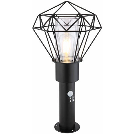 ETC-SHOP Eclairage Extérieur Lampadaire Lampe Colonne D'extérieur Avec Détecteur De Mouvement Lampadaire De Jardin Détecteur De Mouvement Extérieur, Télécommande, 1x LED RGB 9W 806Lm, LxlxH 22,5x25,5x50 Cm – Image 2