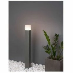 NOVA LUCE Potelet Lumineuse E STICK Gris Foncé & Blanc E27 16 W H80