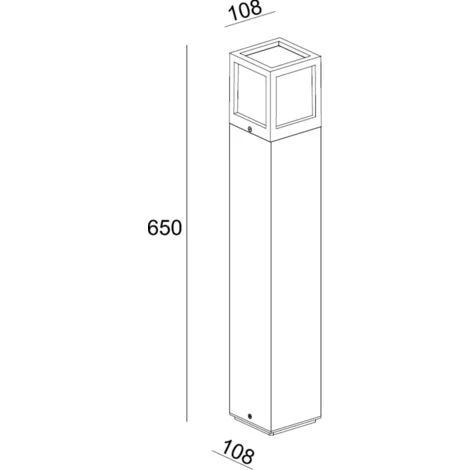 Knightsbridge E27 Borne Extérieure Noir 650mm 230V IP54 20W – Image 2