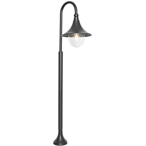 QAZQA Daphne - Lampe Sur Pied Extérieur Classique/Antique - 1 Lumière - L 36.5 Cm - Noir - Classique/Antique - Éclairage Extérieur - Noir