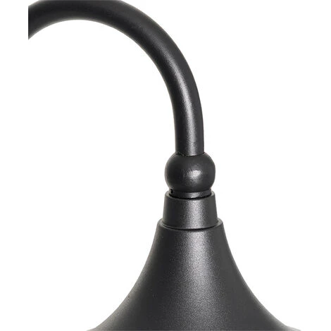 QAZQA Daphne - Lampe Sur Pied Extérieur Classique/Antique - 1 Lumière - L 36.5 Cm - Noir - Classique/Antique - Éclairage Extérieur - Noir – Image 3