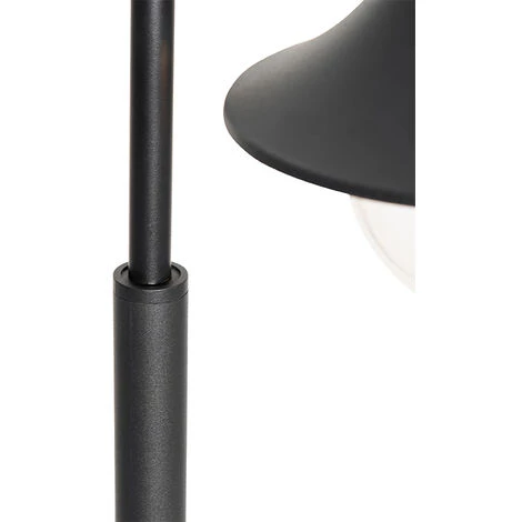 QAZQA Daphne - Lampe Sur Pied Extérieur Classique/Antique - 1 Lumière - L 36.5 Cm - Noir - Classique/Antique - Éclairage Extérieur - Noir – Image 4