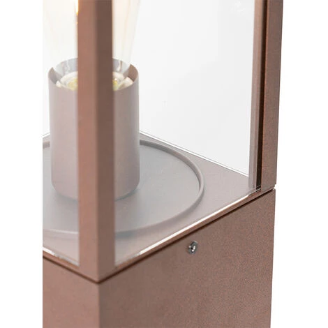 QAZQA Charlois - Lampe Sur Pied Extérieur Industriel - 1 Lumière - L 14 Cm - Brun Rouille - Rustique - Éclairage Extérieur - Brun Rouille – Image 3