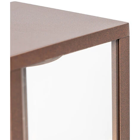 QAZQA Charlois - Lampe Sur Pied Extérieur Industriel - 1 Lumière - L 14 Cm - Brun Rouille - Rustique - Éclairage Extérieur - Brun Rouille – Image 4