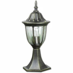 LICHTERLEBNISSE Lampe De Socle Rustique MILANO Or Antique H:40 Cm IP44 - Or Antique