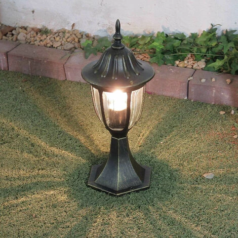 LICHTERLEBNISSE Lampe De Socle Rustique MILANO Or Antique H:40 Cm IP44 - Or Antique – Image 3