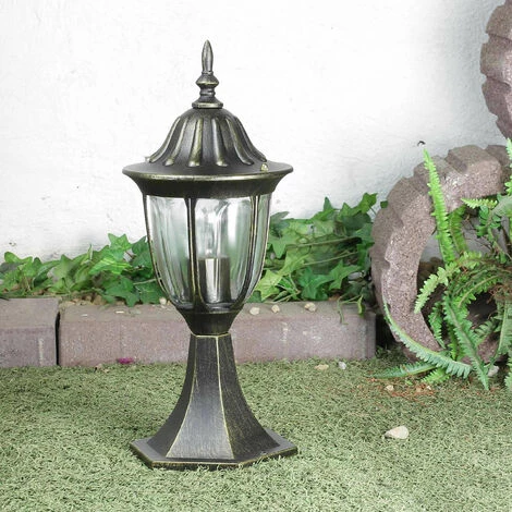 LICHTERLEBNISSE Lampe De Socle Rustique MILANO Or Antique H:40 Cm IP44 - Or Antique – Image 4