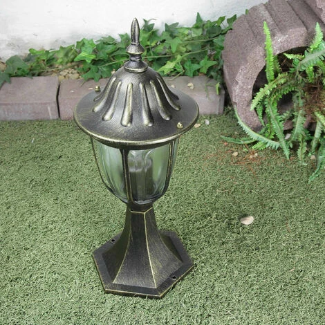 LICHTERLEBNISSE Lampe De Socle Rustique MILANO Or Antique H:40 Cm IP44 - Or Antique – Image 5