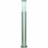 LICHT-ERLEBNISSE Lampe Pour Borne 80 Cm Acier Inoxydable IP44 E27 - Acier Inoxydable, Blanc