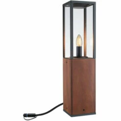 Borne Lumineuse Venea Plug&Shine Paulmann - 2W - E14 - 1900K - 60cm - Bois - Bois/Métal