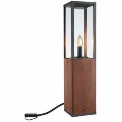 Borne Lumineuse Venea Plug&Shine Paulmann - 2W - E14 - 1900K - 40cm - Bois - Bois/Métal