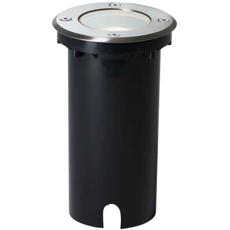 BRILLIANT - JENDA Lampe Extérieure - A Piquer Dans Le Sol - Coloris Acier - Métal/plastique/verre GU10 1x20W