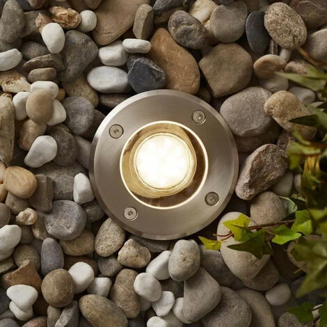 BRILLIANT - JENDA Lampe Extérieure - A Piquer Dans Le Sol - Coloris Acier - Métal/plastique/verre GU10 1x20W – Image 2