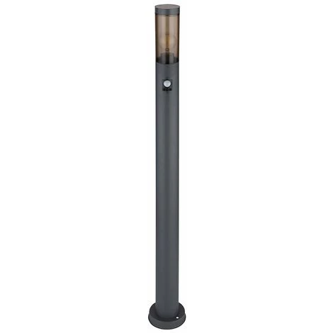 ETC-SHOP Borne Lumineuse Détecteur De Mouvement éclairage Extérieur Lampes De Jardin Anthracite IP44, Lampadaire Patio Balcon, Acier Inoxydable Couleur Fumée, 1x Douille E27, DxH 12,7x110cm – Image 2