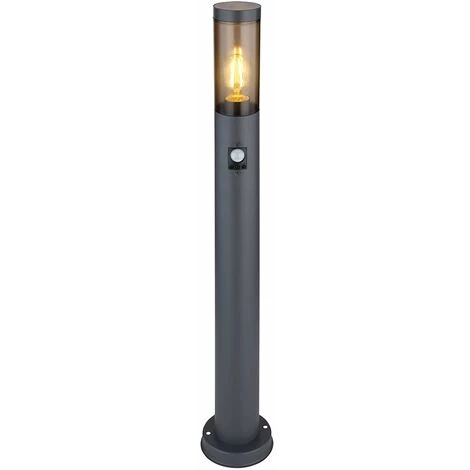 ETC-SHOP Eclairage De Chemin, Détecteur De Mouvement, Lampadaire, Lampadaire, Lampes De Jardin, Anthracite IP44, Lampadaire, Terrasse, Balcon, Acier Inoxydable Couleur Fumée, 1x Douille E27, DxH 7,6x80cm – Image 5