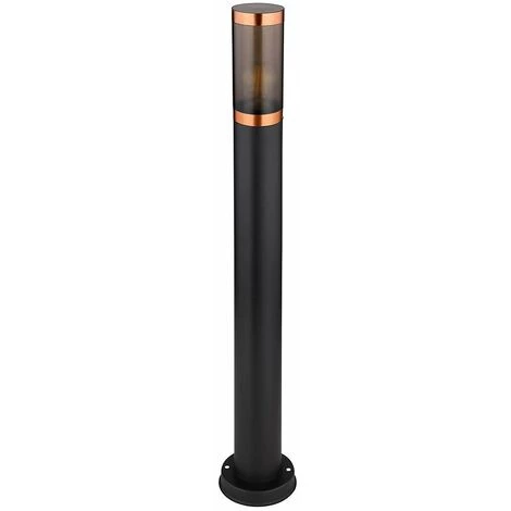 ETC-SHOP Lampadaire Jardin Exterieur Lampe D'exterieur Lampadaire éclairage De Chemin Acier Inoxydable Exterieur, Accent Cuivre Fumée Noire, 1x E27, DxH 7.6x80 Cm – Image 2