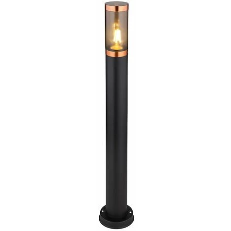 ETC-SHOP Lampadaire Jardin Exterieur Lampe D'exterieur Lampadaire éclairage De Chemin Acier Inoxydable Exterieur, Accent Cuivre Fumée Noire, 1x E27, DxH 7.6x80 Cm – Image 5