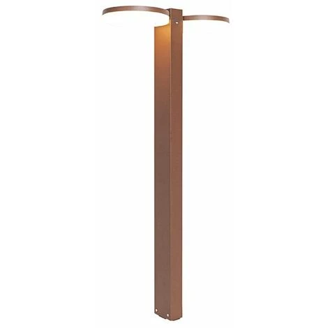 QAZQA Esmee - LED Lampe Sur Pied Extérieur Moderne - 2 Lumière - L 16 Cm - Brun Rouille - Moderne - Éclairage Extérieur - Brun Rouille