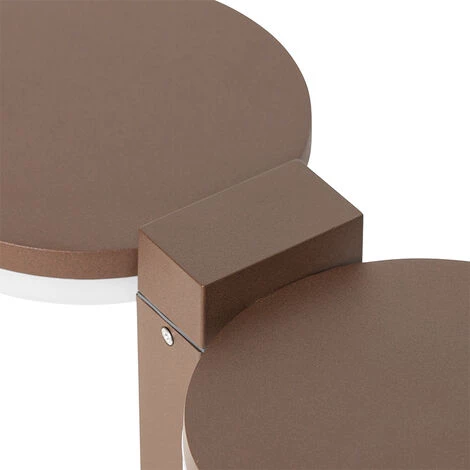 QAZQA Esmee - LED Lampe Sur Pied Extérieur Moderne - 2 Lumière - L 16 Cm - Brun Rouille - Moderne - Éclairage Extérieur - Brun Rouille – Image 4